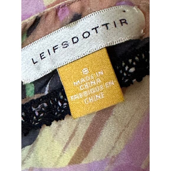 Anthropologie Leifsdottir 100% Silk Mini Dress butterfly bohemian sz 8 tie dye - Picture 12 of 14